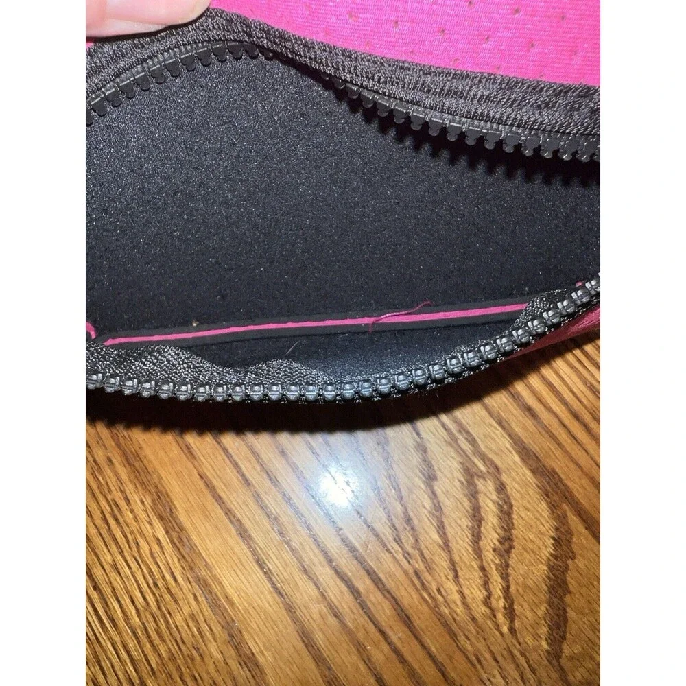 Neoprene Star Convertible Tote Bag Large With Detachable Cosmetic Bag Black Pink